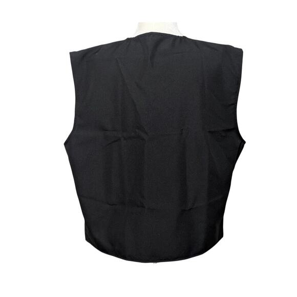 Ribcage Bones Vest Black White Button Adult Halloween Costume One Size XXL - Picture 5 of 7